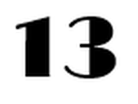 13-years numeral standard variant on light